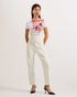 BELLARY-Tops-It's all in the details: T-shirt Pressed flower print Crew neck Slim fit Stretch finish Short sleeves Yiyi is 5'8" / 1.73m and wears Pink in a Ted size 1- Ted Baker Romania